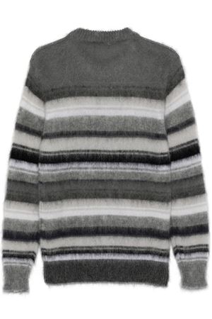 Grey and white striped sweater ROBERTO COLLINA | RA27001GRIGIO